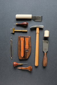 leather craft tools over lay hei crafted chartermade knives, vergez blanchard, barenia leather